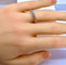 Bague 51 Alliance or blanc, 21 diamants 58 Facettes AB432
