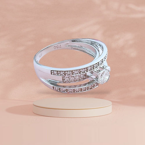 Bague Bague Diamants 0,82 carat - Or blanc 18 K 58 Facettes AA 1662