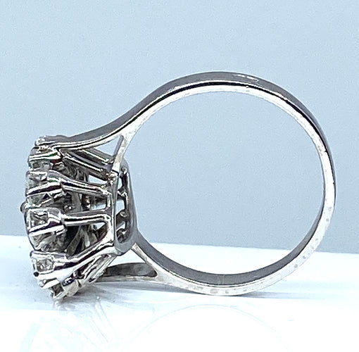 Bague 56 Bague marquise saphir et diamants 58 Facettes AB150