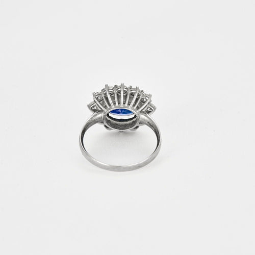 Bague Bague or jaune saphir 4cts, diamants 2cts 58 Facettes