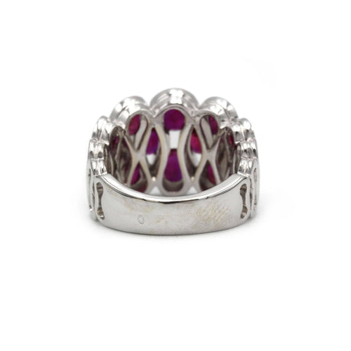 Bague 54 Bague "Wave" Rubis & Diamants - WASKOLL Paris 58 Facettes 250229R