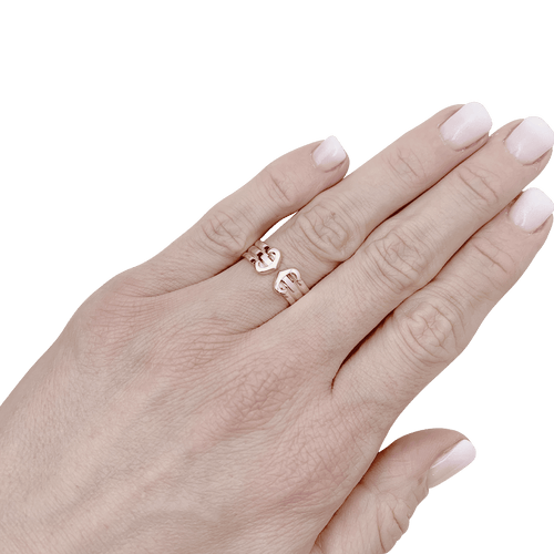 Bague 53 Bague Cartier, "Double C", trois tons d'or 58 Facettes 34388