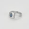 Bague 55 Bague en Or blanc 18k Saphir 58 Facettes MAN1436