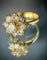 Bague marguerite en or jaune diamants
