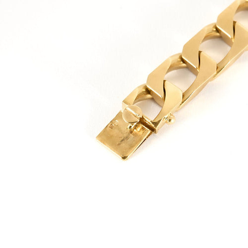 Bracelet Bracelet en or jaune à maille gourmette limée 58 Facettes ALE4165