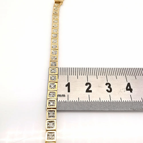 Bracelet Bracelet tennis or diamants 58 Facettes