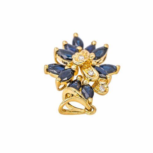 Pendentif Pendentif Or jaune Saphir, Diamant 58 Facettes 4508852CN