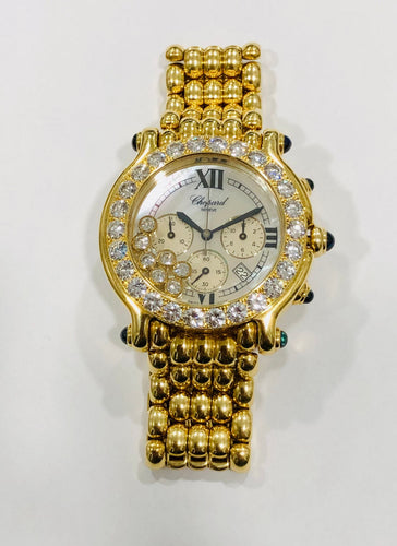 Montre Montre CHOPARD Happy Sport Chrono or jaune 58 Facettes