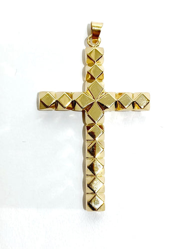 Pendentif Pendentif croix en or jaune 58 Facettes