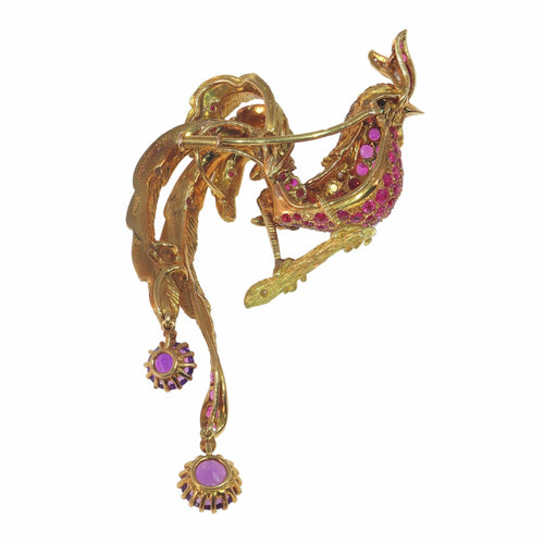 Broche Trésors Vintage : La Broche Oiseau Champagnat 58 Facettes 23129-0123