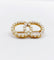 Broche Broche antique or jaune cercles infini et perles 58 Facettes A05616