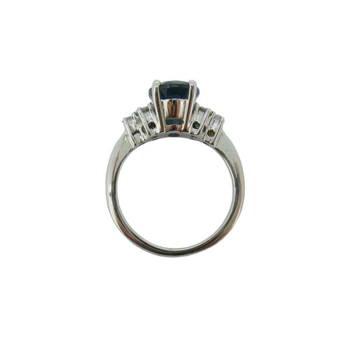Bague BAGUE AVEC TOPAZE ET DIAMANTS 58 Facettes