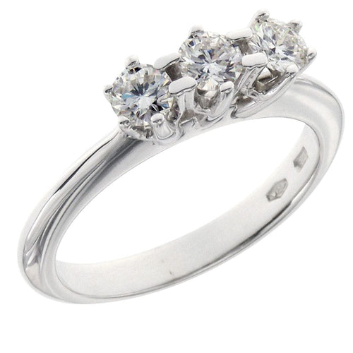Bague 52 Bague en or blanc, diamants naturels 58 Facettes AG-201037/1