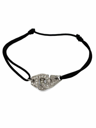 Bracelet Bracelet Dinh Van Menottes or blanc et diamants 58 Facettes 1011
