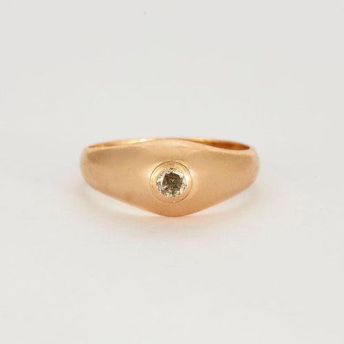 Bague 59 Bague jonc or jaune et diamant 58 Facettes SPEV 14
