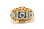 Bague 57 Bague Art Déco or jaune, saphirs blancs 58 Facettes 22802