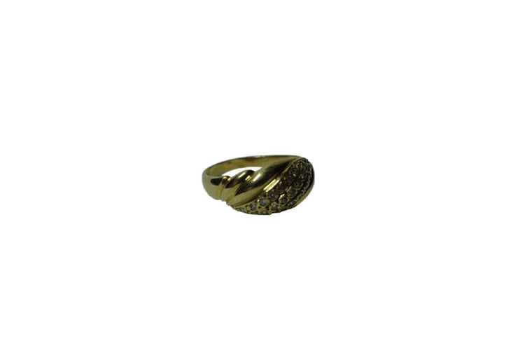 Bague Bague Croissant or jaune, diamants 58 Facettes 43179