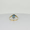 Bague Bague en or jaune avec aigue-marine ovale à facettes d'environ 1,20 carat 58 Facettes 2501003