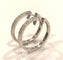 Boucles d'oreilles Créoles Mauboussin or blanc et diamants 58 Facettes