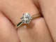 Bague 55 Bague solitaire en or blanc et diamant 58 Facettes 466001