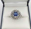 Bague 50 Bague or gris et platine, saphir, diamants 58 Facettes