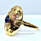 Bague Bague en or jaune 18 carats ,saphir cabochon et diamants 58 Facettes AB232