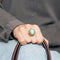 Bague 59 Bague or jaune et turquoise recomposée 58 Facettes PER0066