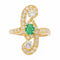 Bague 57 Bague Or jaune Emeraude, Diamant 58 Facettes 2601182CN