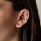 Boucles d'oreilles Boutons d'oreilles en or jaune et diamants 58 Facettes B250536