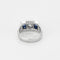 Bague 56 Bague en Or blanc 18k diamants et saphirs 58 Facettes PER0149