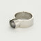 Bague 61 Bague moderniste en or gris et perle de culture grise 58 Facettes TAR1516
