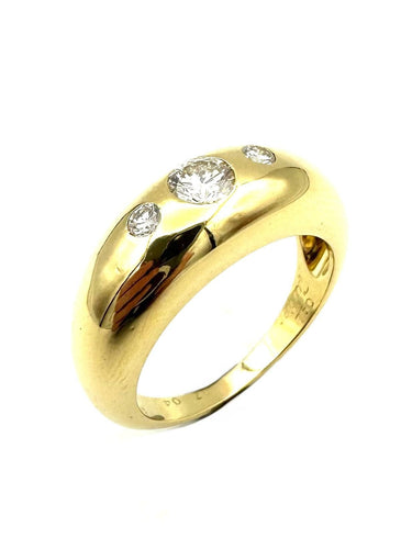 CARTIER. Collection "Daphné", bague vintage or jaune et diamants