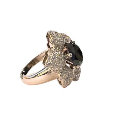 Bague 53 BAGUE DE DESIGN CONTEMPORAIN DU 20E SIÈCLE en OR 18 KT avec DIAMANTS. 58 Facettes Q233B