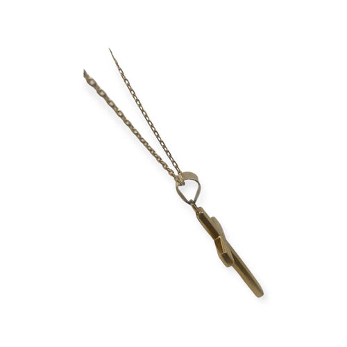 Pendentif Croix gravée or jaune 58 Facettes 330086456