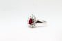 Bague 58 Bague or blanc rubis poire 58 Facettes 250019