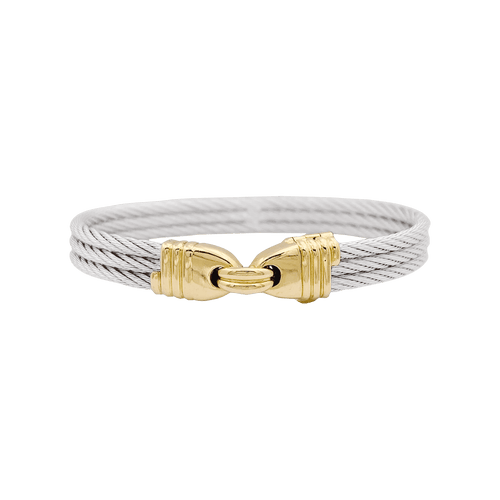 Bracelet Bracelet vintage Fred, "Force 10", or et acier. 58 Facettes 34530