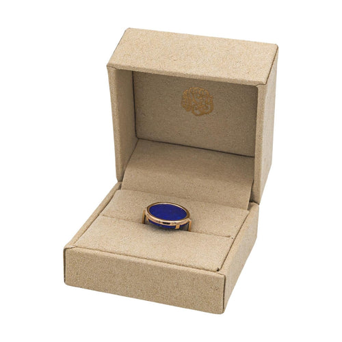Bague 53 Ginette NY Bague Ever Lapis Disc Ring Or rose Lapis lazuli 58 Facettes 4970139RV