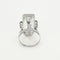 Bague 47 Bague or blanc, aigue marine et diamants 58 Facettes GU176