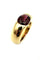 Bague 51 CARTIER. Collection "Ellipse", bague or jaune et grenat 58 Facettes