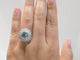 Bague 52.5 Bague entourage en or blanc et platine, Aigue marine et diamants 58 Facettes 33455