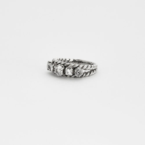 Bague 51 Bague maille corde 5 diamants 58 Facettes LP514/10