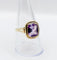 Bague 60 Bague cocktail vintage or jaune améthyste de 2,30 carats sertis clos (circa 1970) 58 Facettes A05476