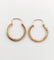 Boucles d'oreilles Créoles style Art Déco or rose finement travaillées (circa 1970) 58 Facettes A06262