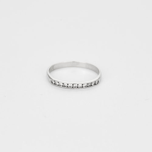 Bague Alliance Américaine or blanc diamants 58 Facettes LP1036/13