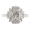 Bague 51 Bague de fiançailles Art déco vintage en diamant, vers 1920 – Élégance classique en platine 58 Facettes 23137-0327