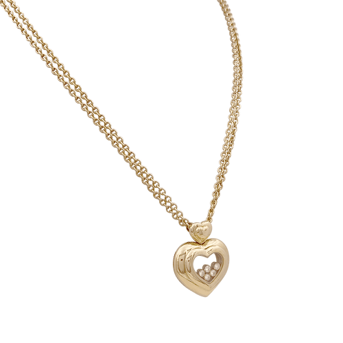 Collier Collier Chopard "Happy Diamonds" or jaune, diamants. 58 Facettes 34421