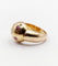 Bague 53 Bague art déco dôme bombé or rose diamant et rubis serti étoilé 58 Facettes A04368