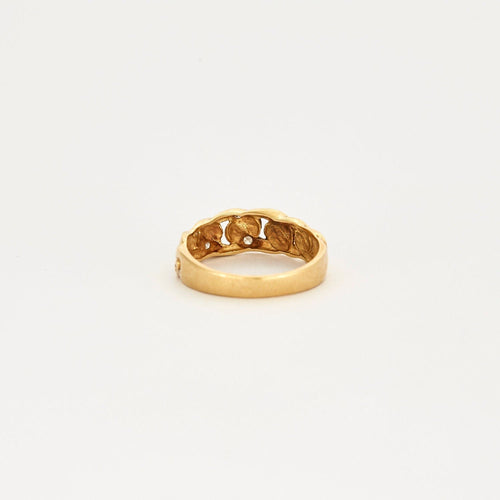Bague Bague maille gourmette 4 diamants 58 Facettes LP548