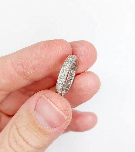 Alliance américaine Art Déco Platine et 0,66 carats de diamants 58 Facettes A06233