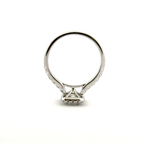 Bague 54 Bague Solitaire diamant taille émeraude 0.72ct 58 Facettes